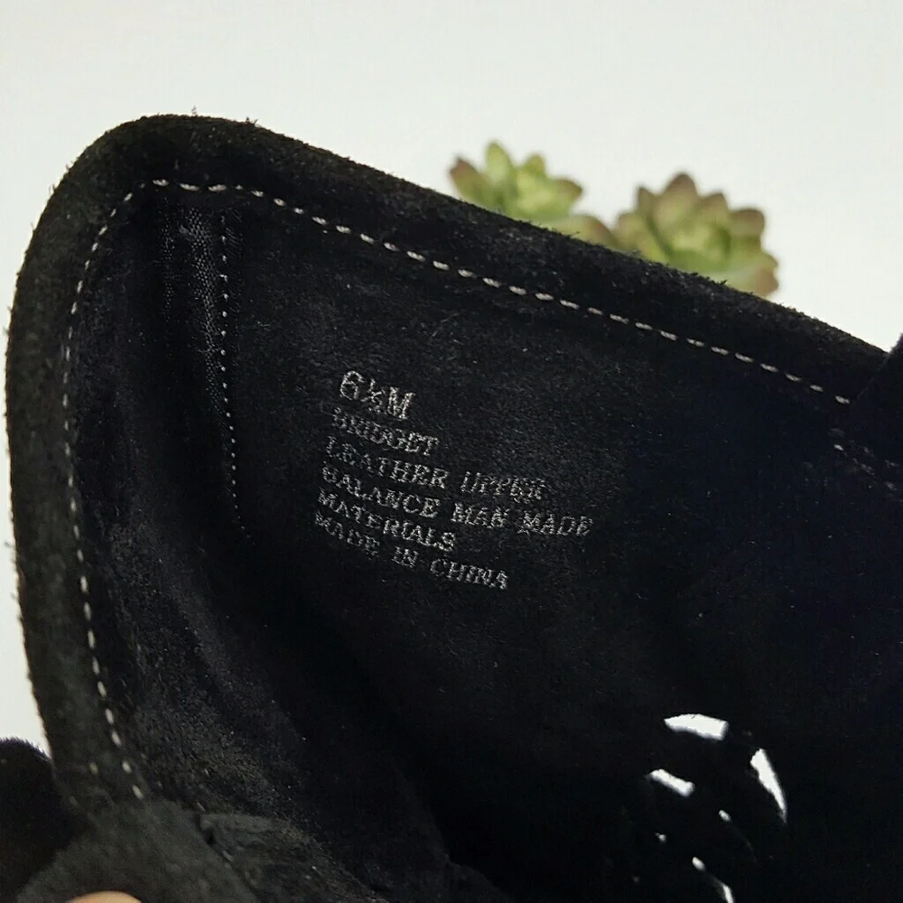 Vintage Sporto Suede Braided Booties in Black
